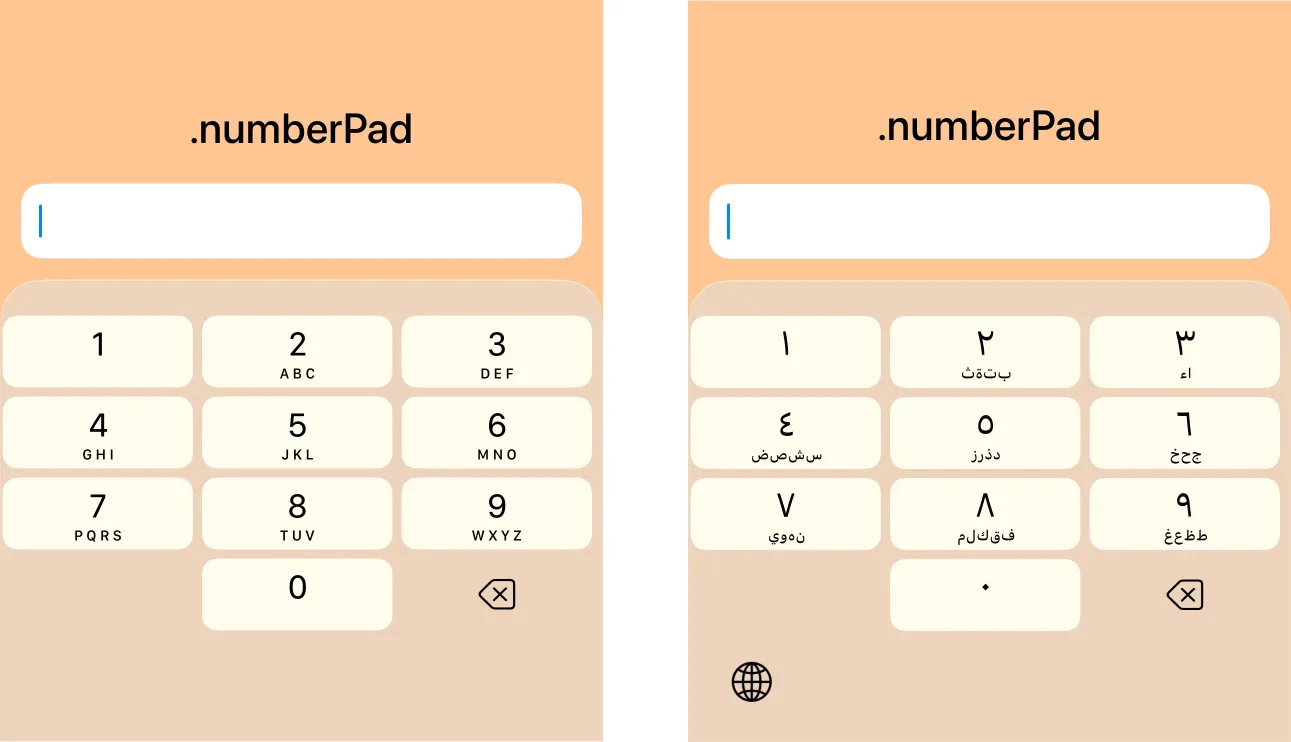 Number pad keyboard in SwiftUI