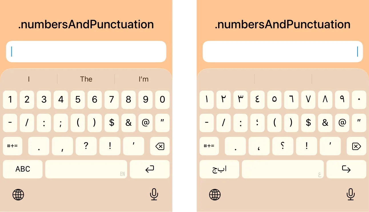 Numbers and punctuation keyboard in SwiftUI